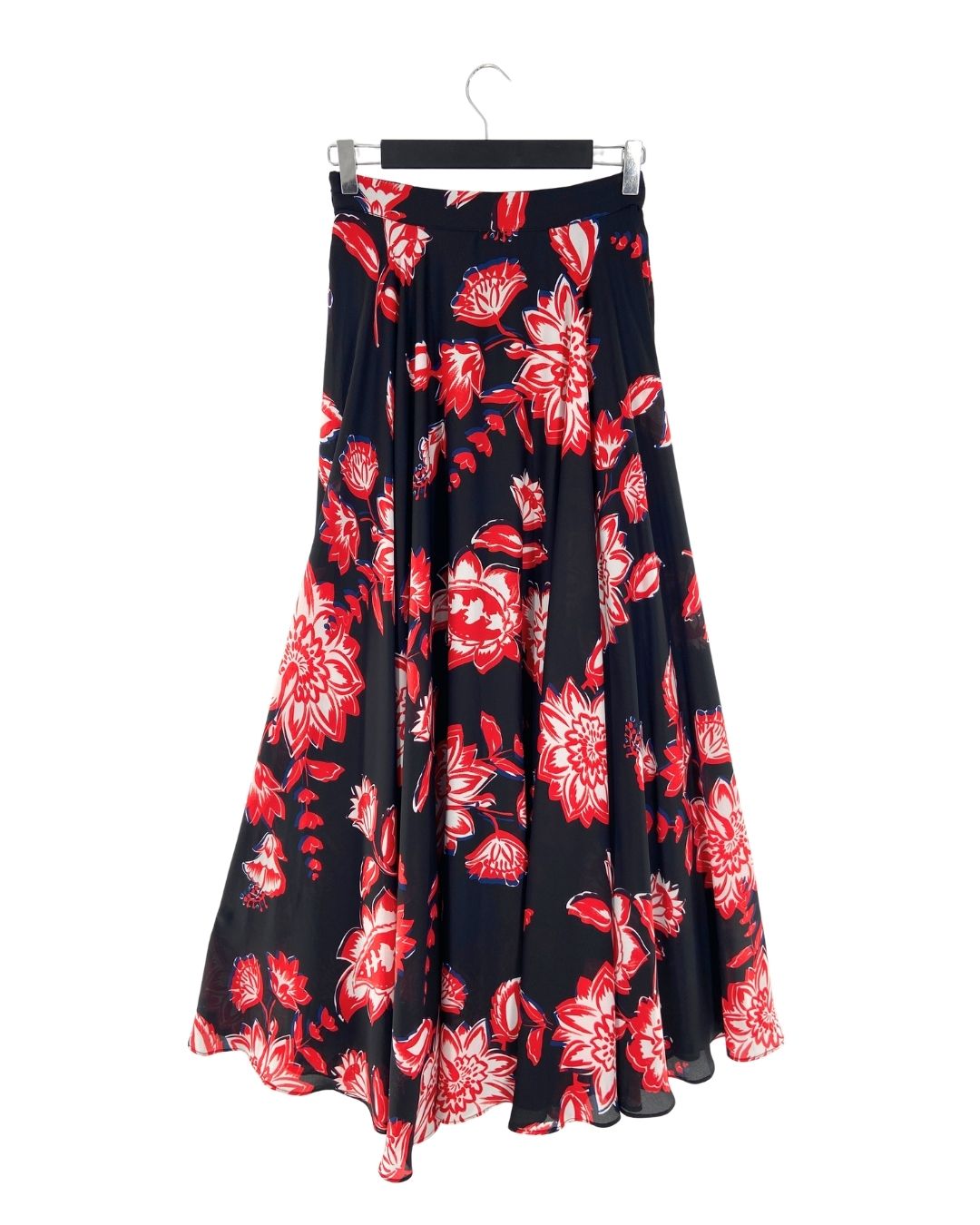 Maxi falda amplia print flores