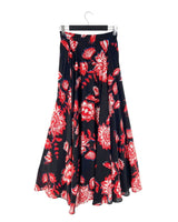 Maxi falda amplia print flores