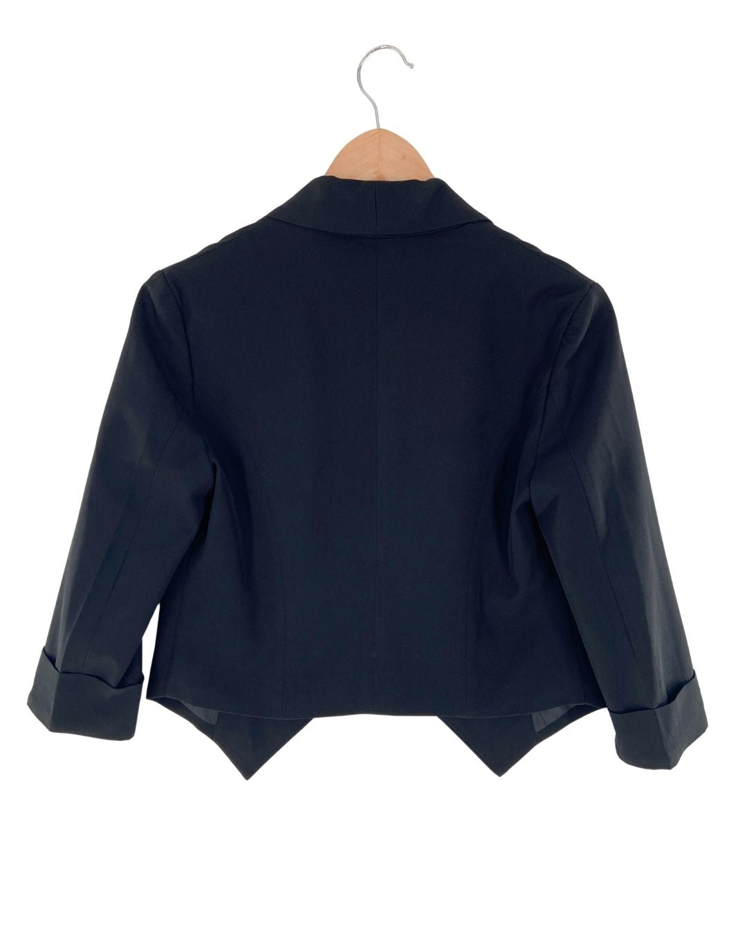 Chaqueta crop suit abierta
