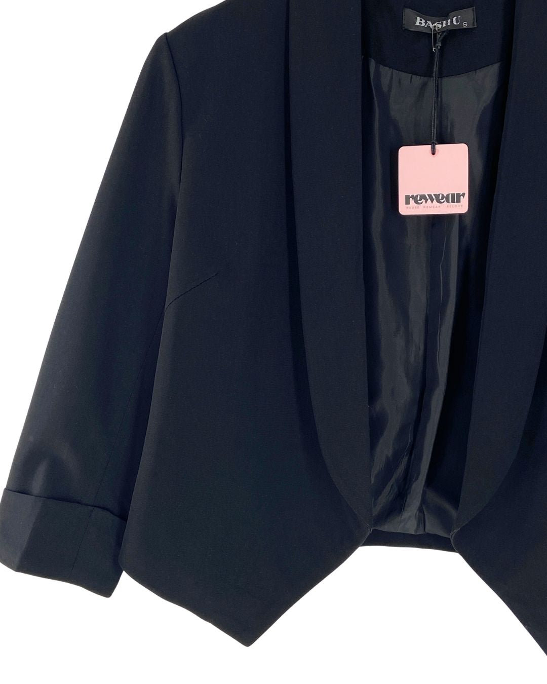 Chaqueta crop suit abierta