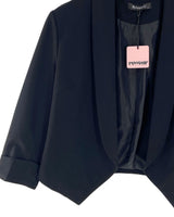 Chaqueta crop suit abierta
