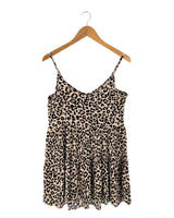 Vestido mini de tiras animal