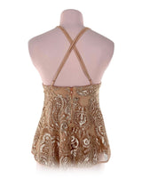Blusa de tiras en lentejuelas