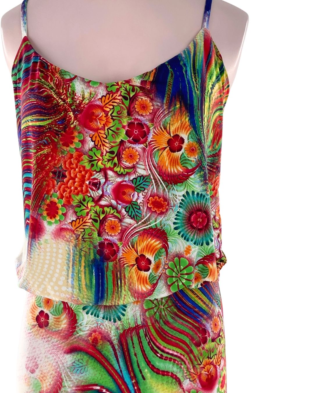 Maxi vestido de tiras licrado