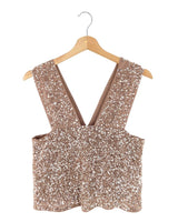 Blusa de tiras en lentejuelas