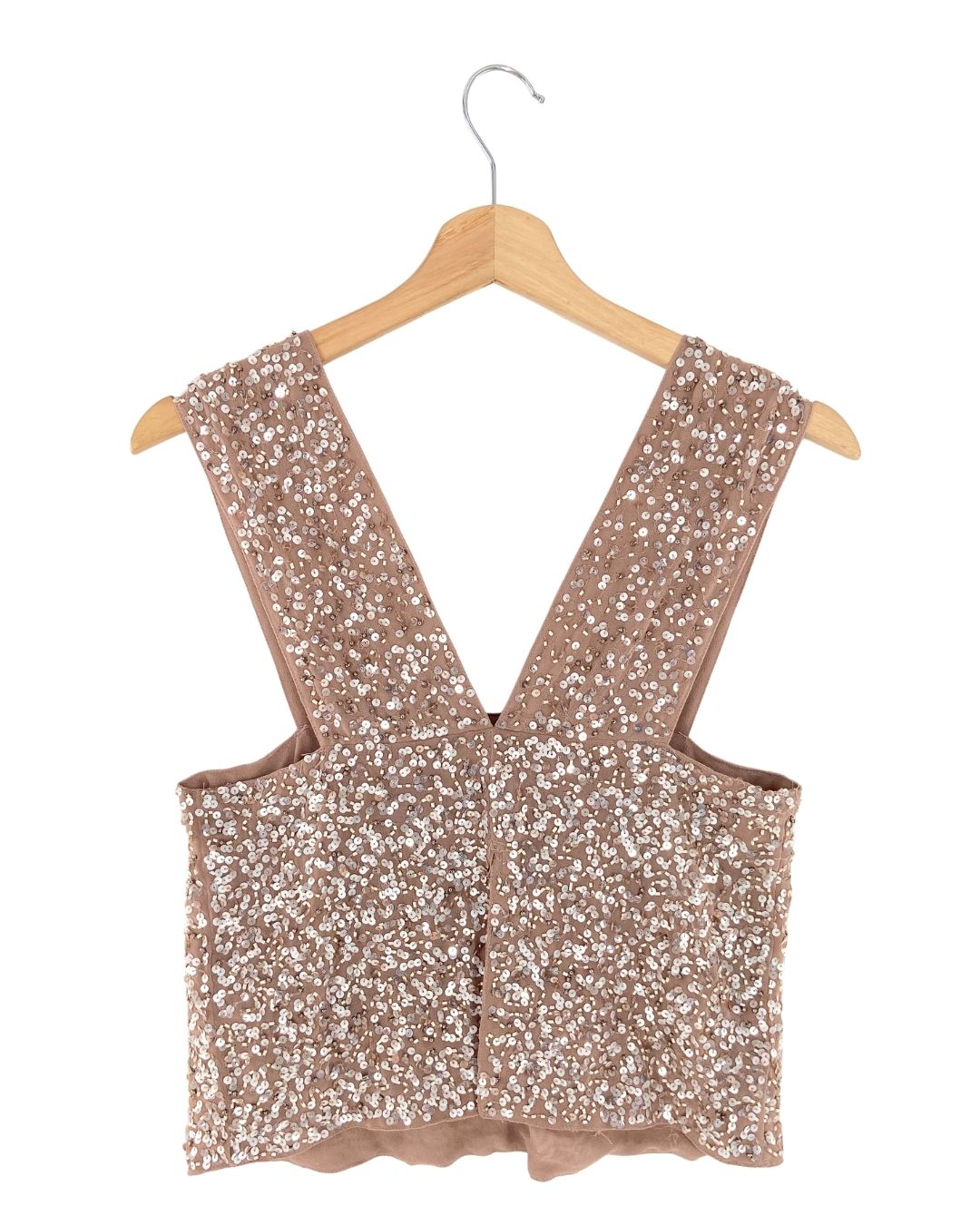 Blusa de tiras en lentejuelas