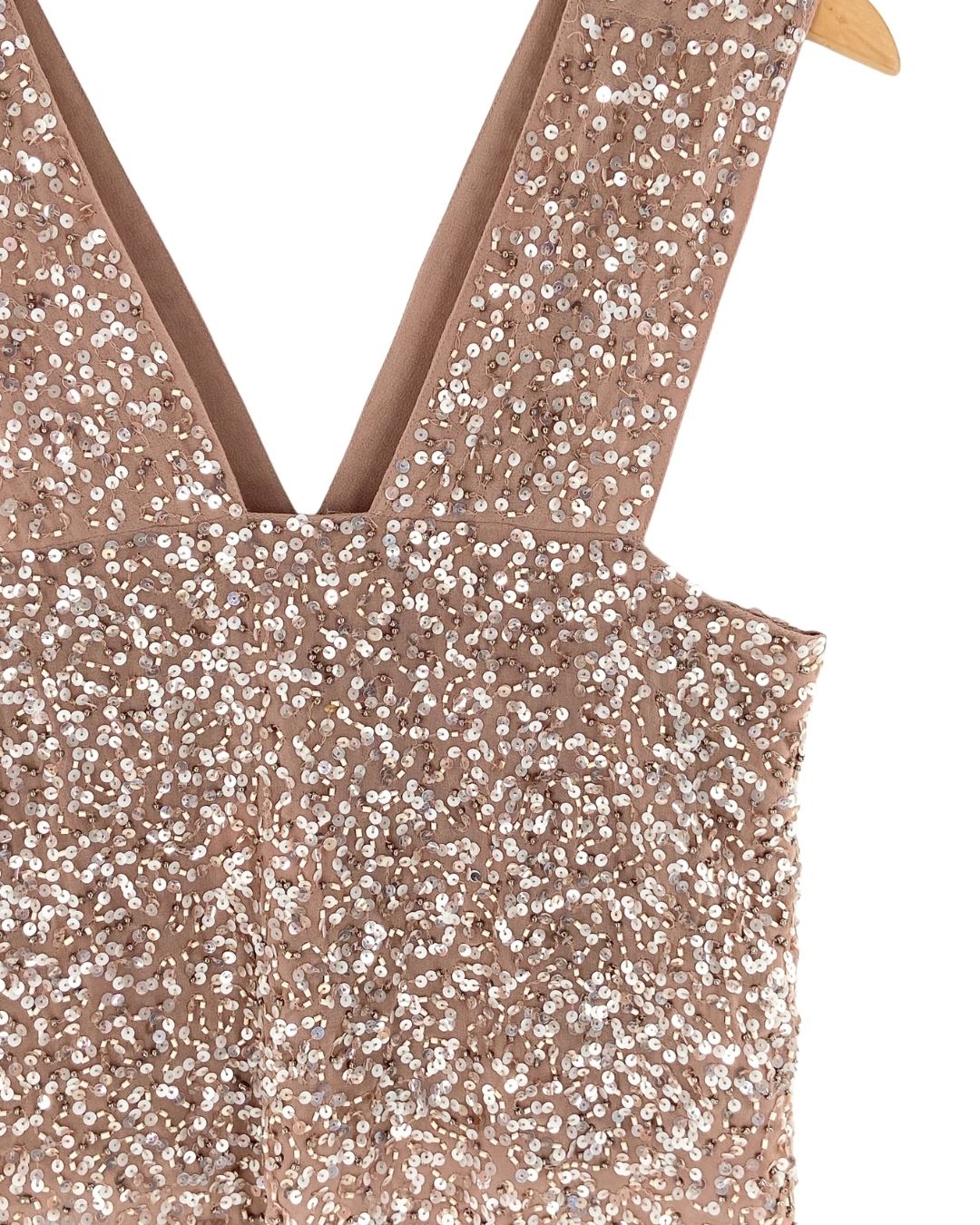 Blusa de tiras en lentejuelas