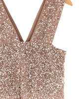 Blusa de tiras en lentejuelas