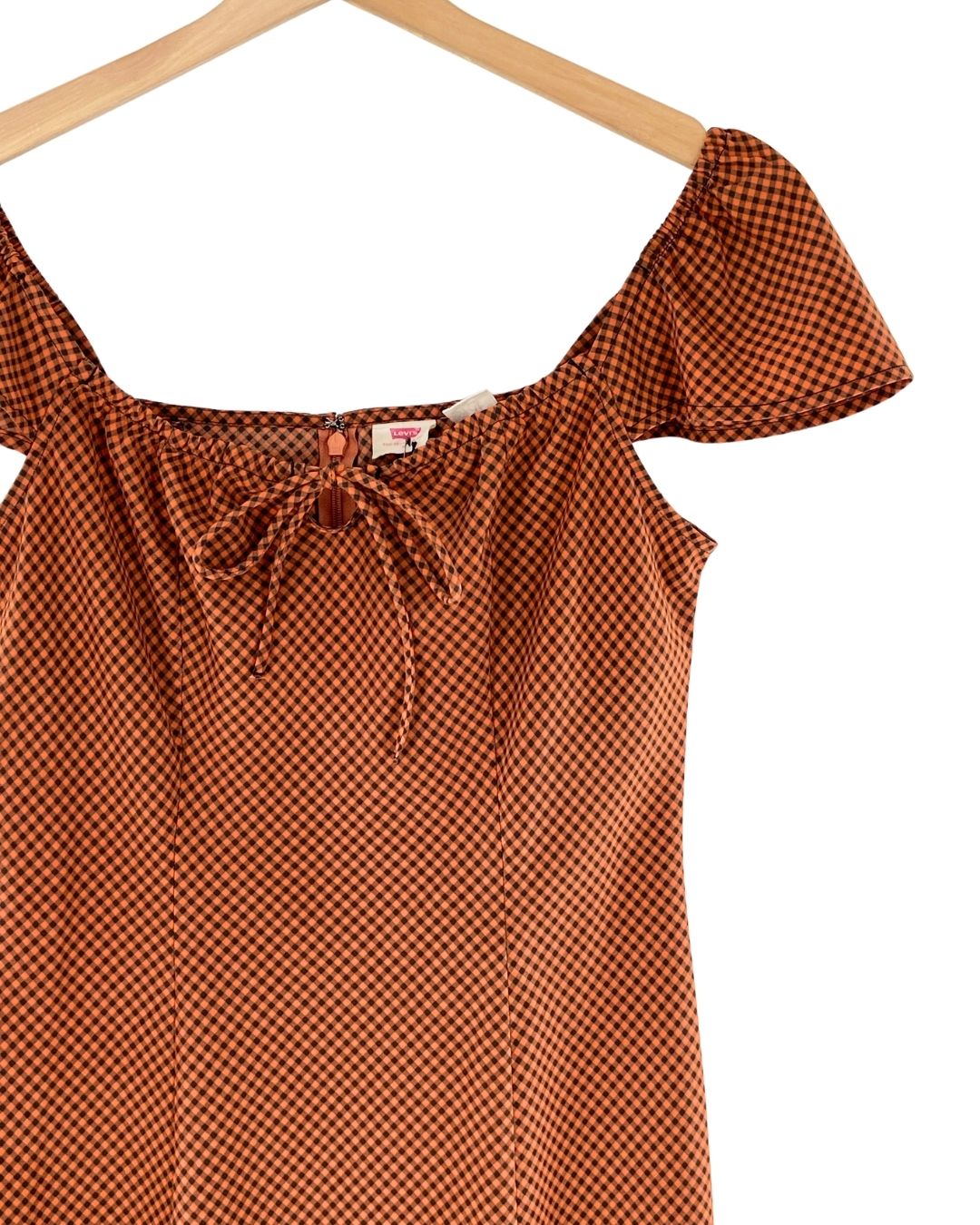 Vestido tiras en vuelo mini