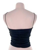 Blusa crop de tiras elasticas