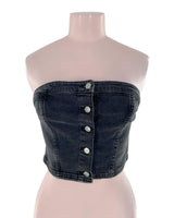 Crop top strapless en denim