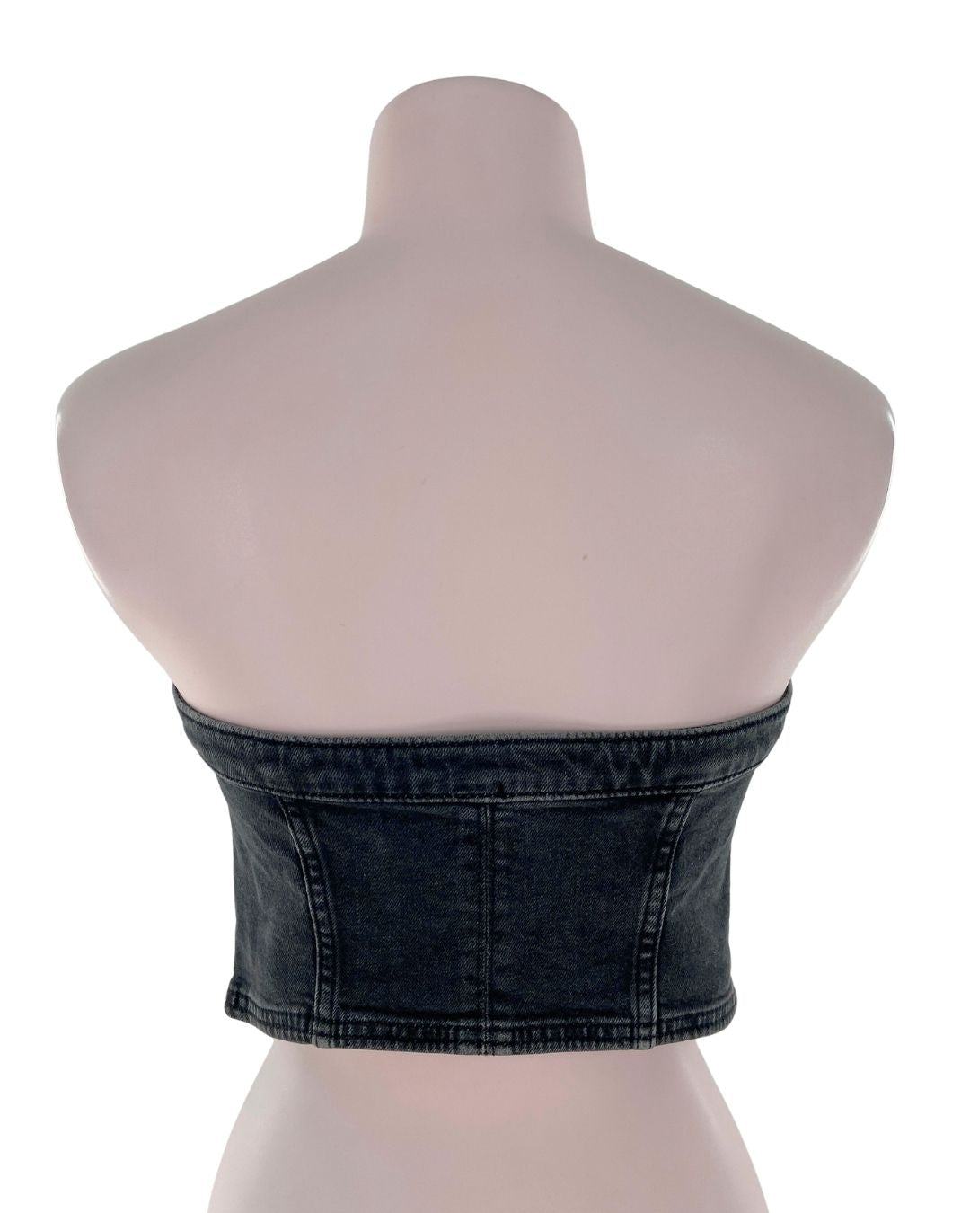 Crop top strapless en denim