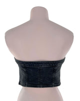 Crop top strapless en denim