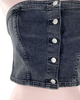 Crop top strapless en denim