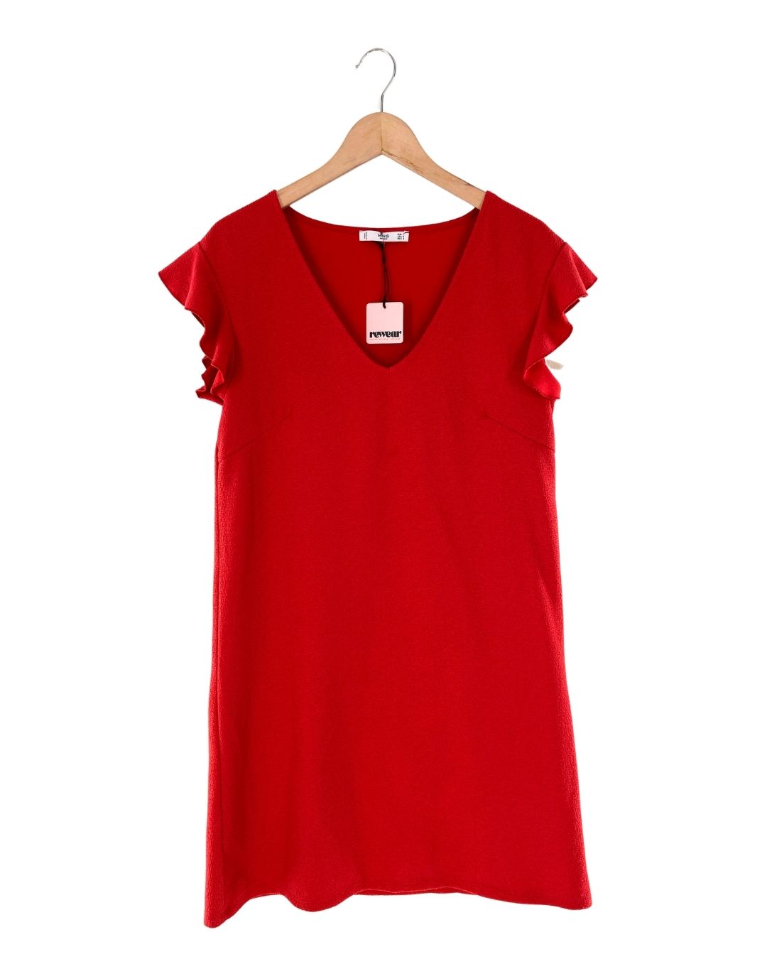 Vestido mini recto con textura