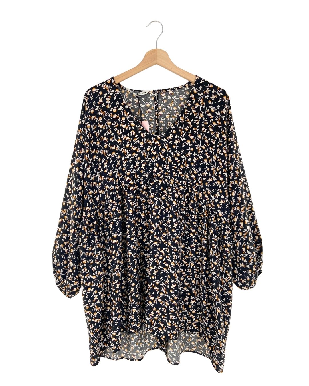 Vestido mini oversize print