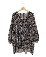 Vestido mini oversize print