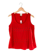 Blusa sleeveless con taches