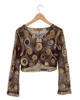 Blusa crop en mesh