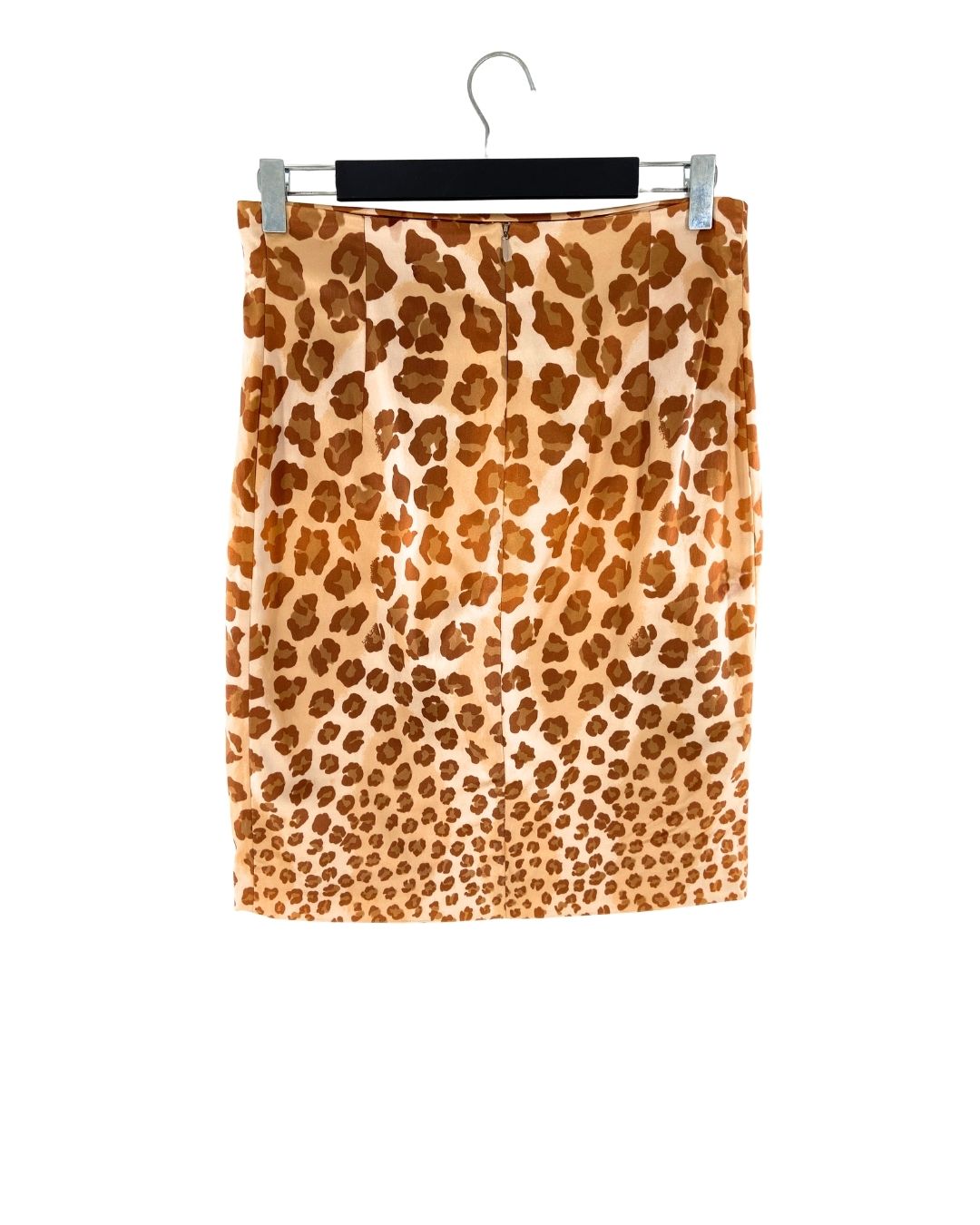 Falda midi satinada animal
