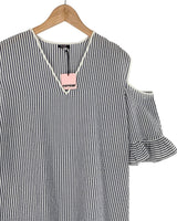 Vestido midi a rayas
