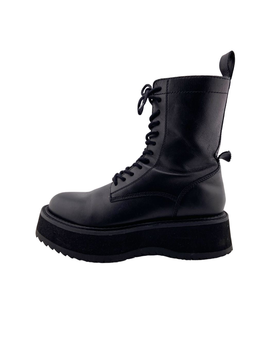 Botas de plataforma con cordon