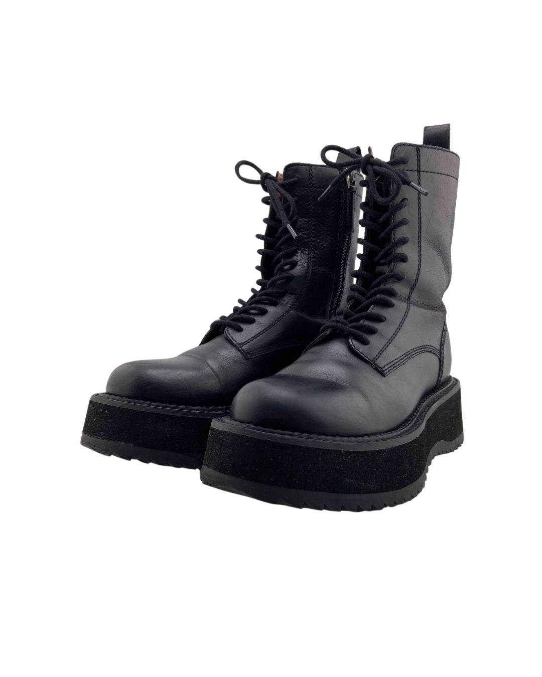 Botas de plataforma con cordon