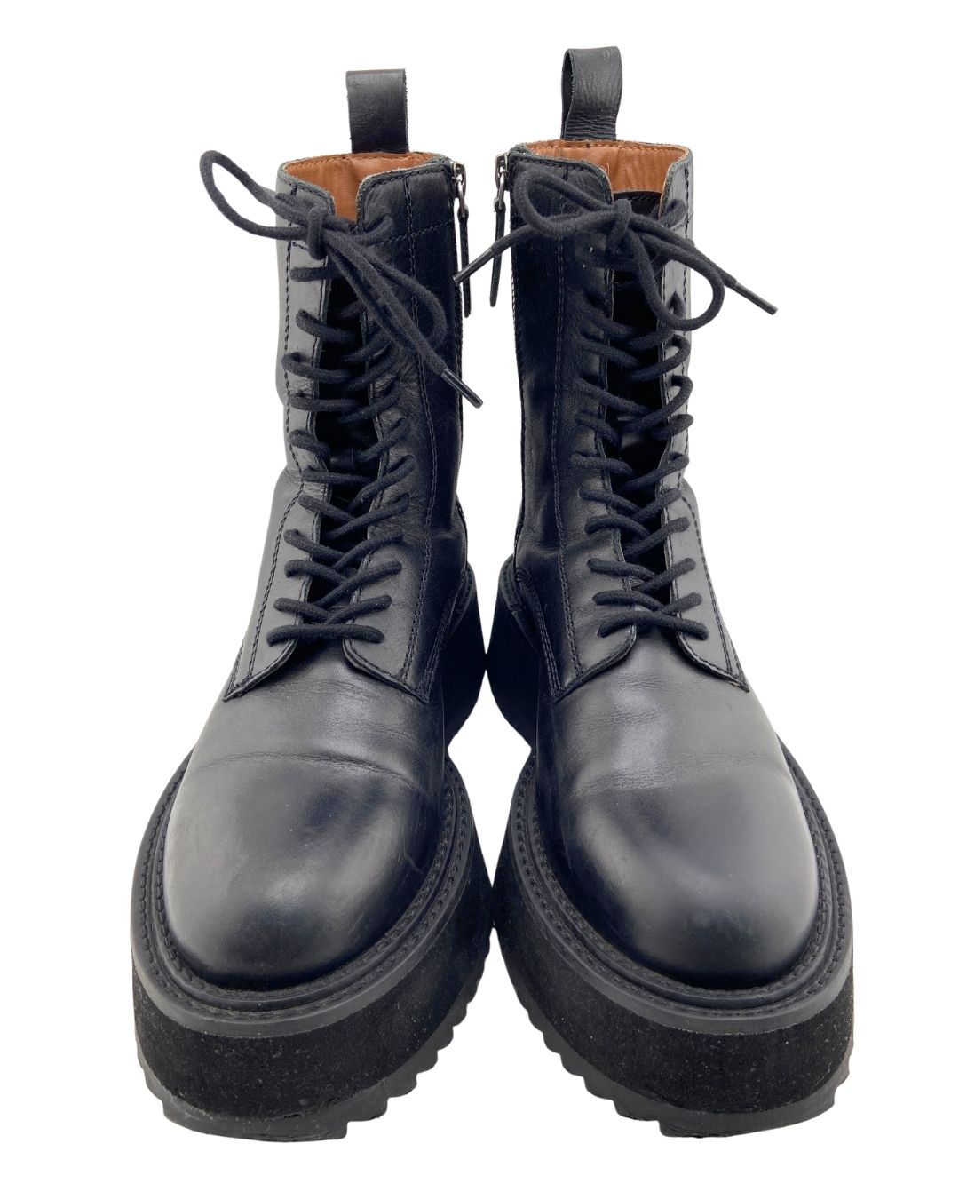 Botas de plataforma con cordon