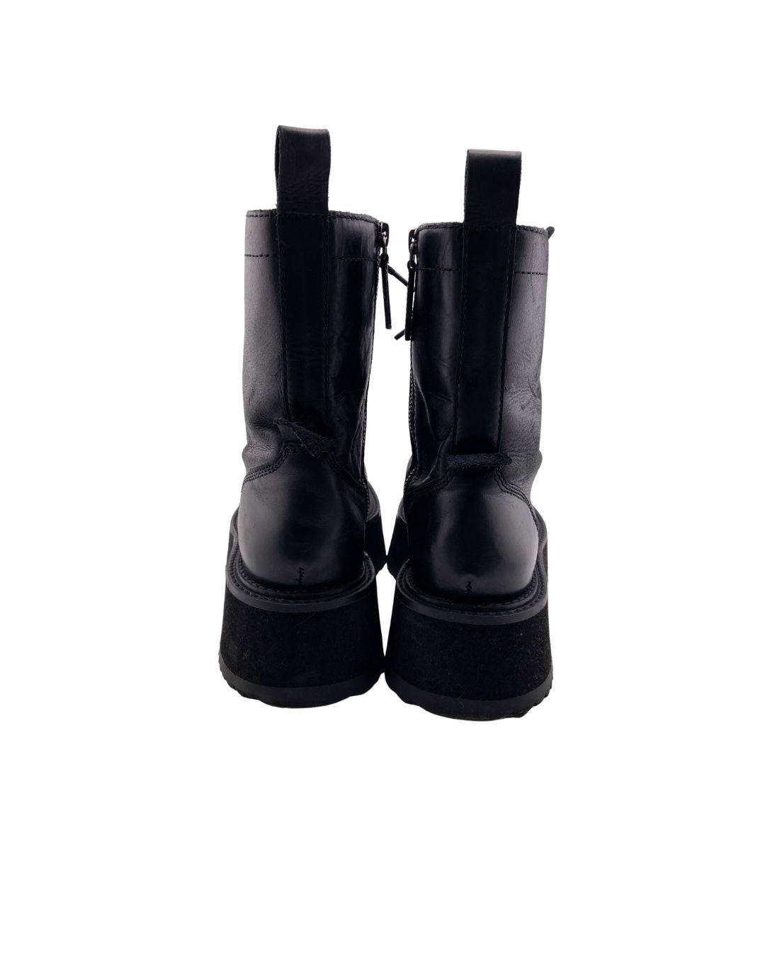 Botas de plataforma con cordon