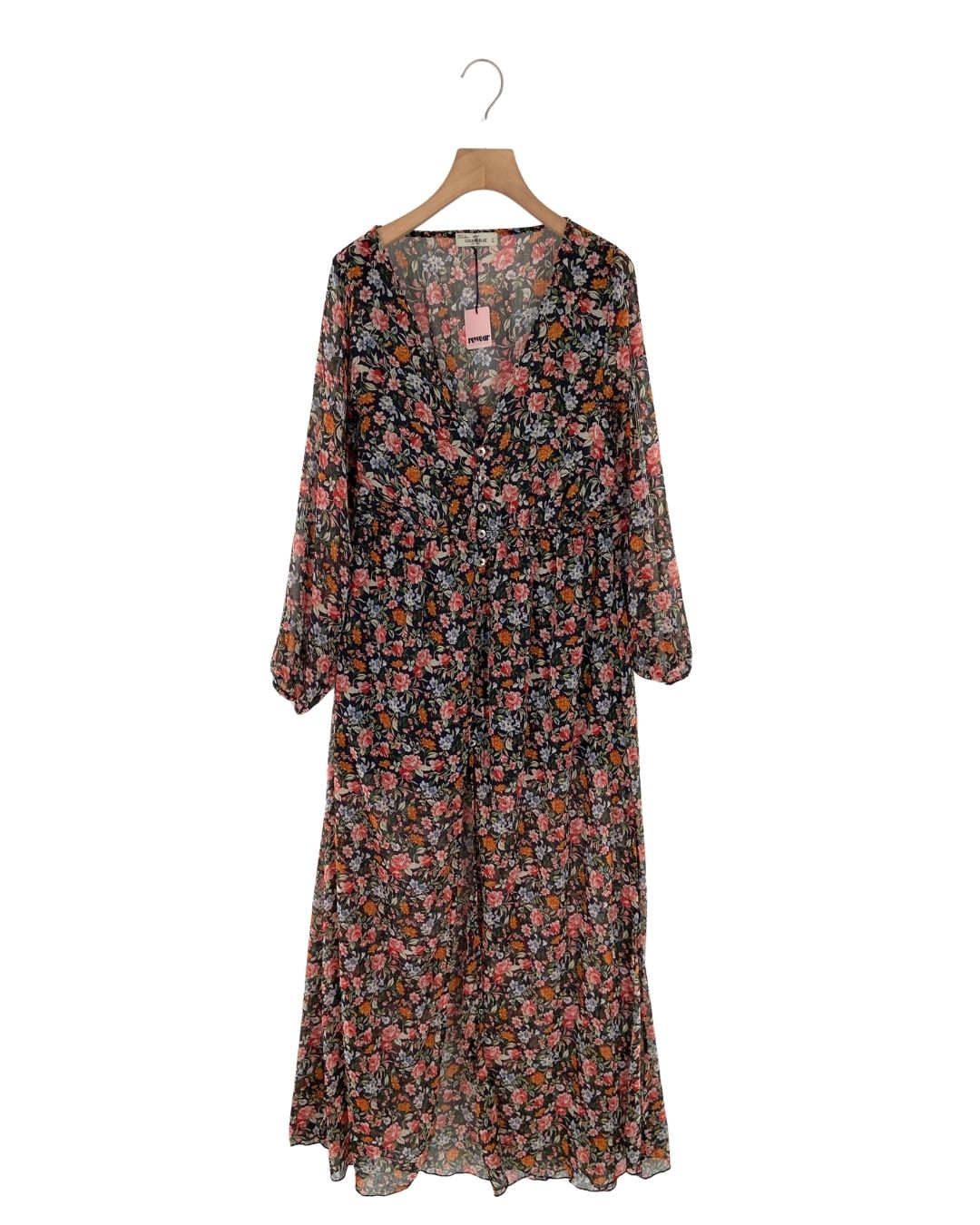 Maxi vestido traslucido print