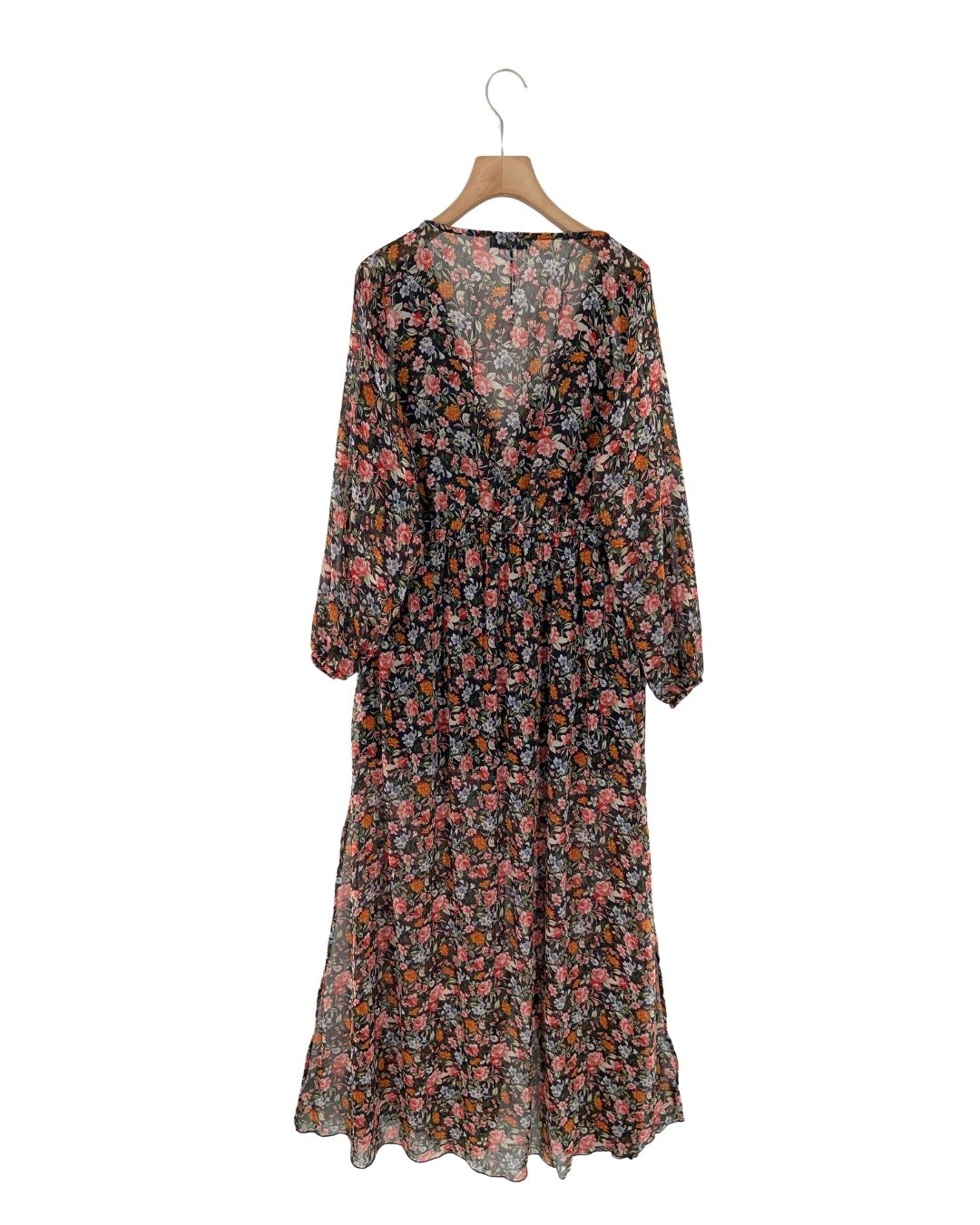 Maxi vestido traslucido print