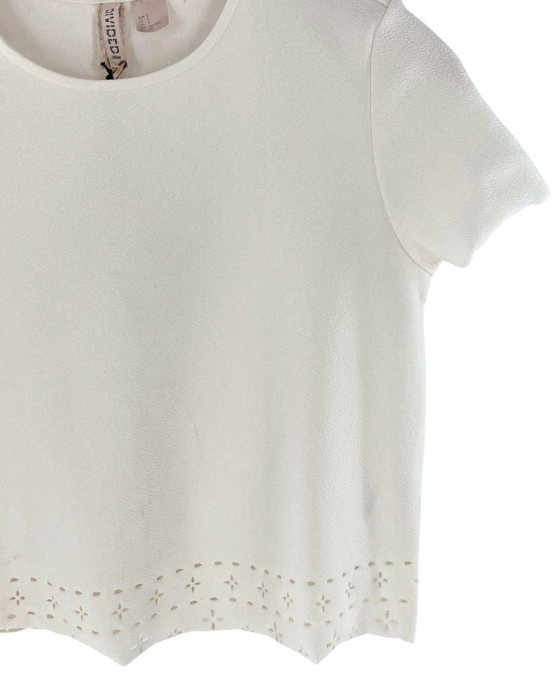 Blusa manga corta con textura