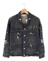 Chaqueta en denim con taches
