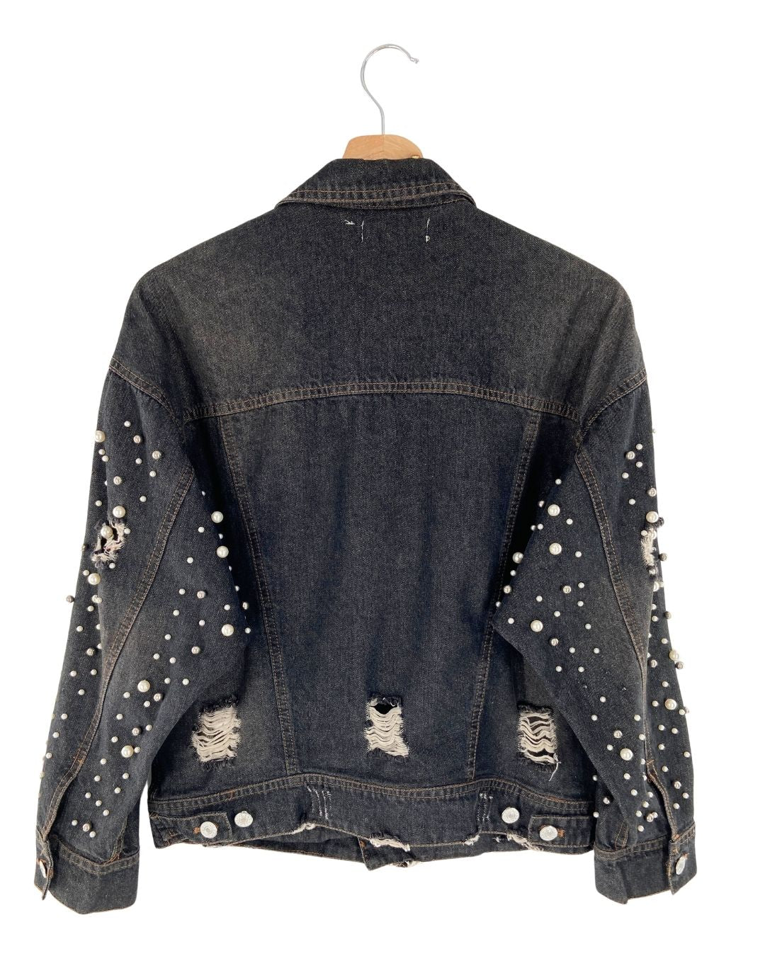 Chaqueta en denim con taches