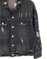Chaqueta en denim con taches