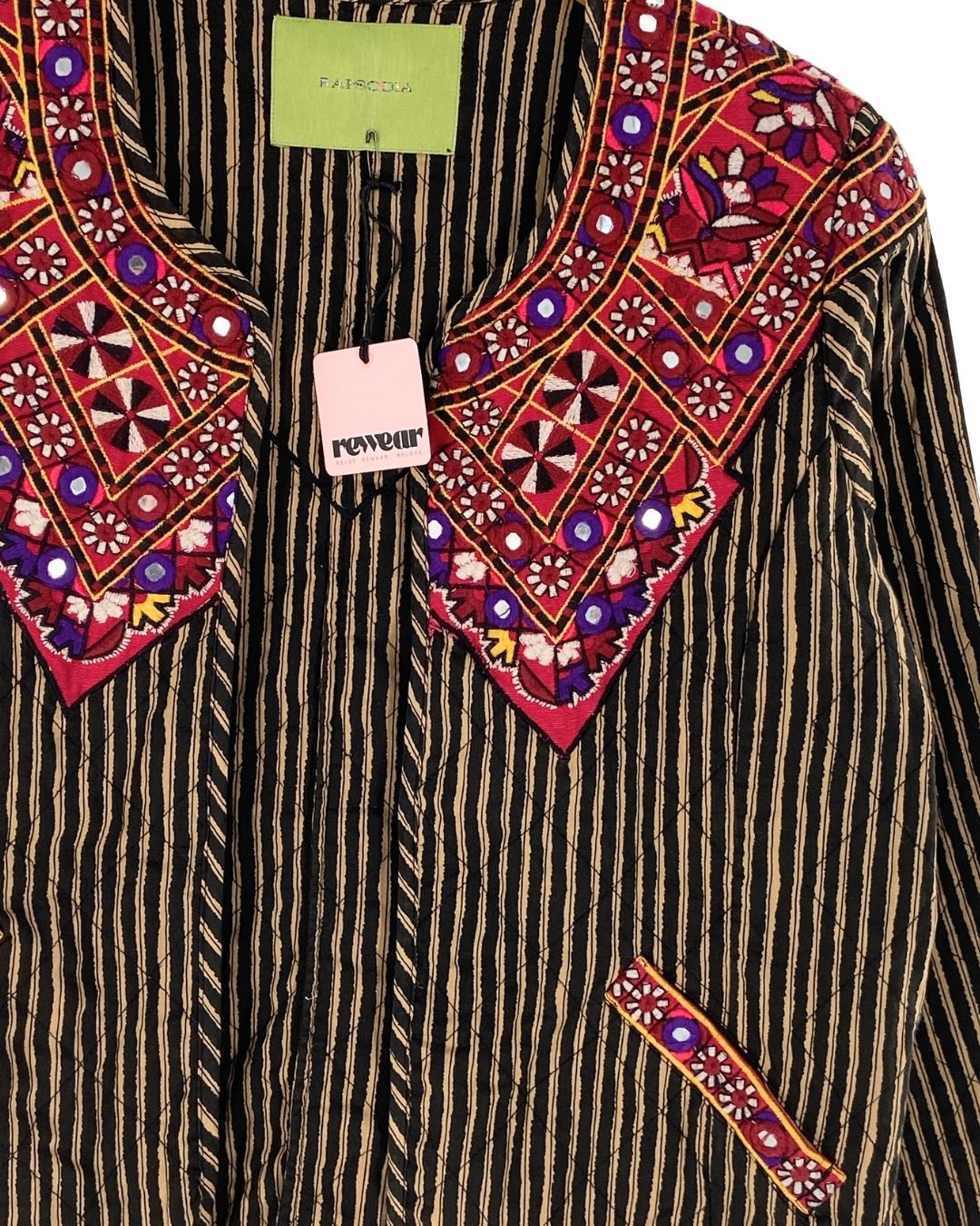 Chaqueta acolchada a rayas