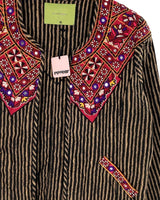 Chaqueta acolchada a rayas