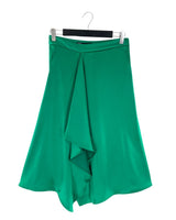 Falda midi en punta satinada