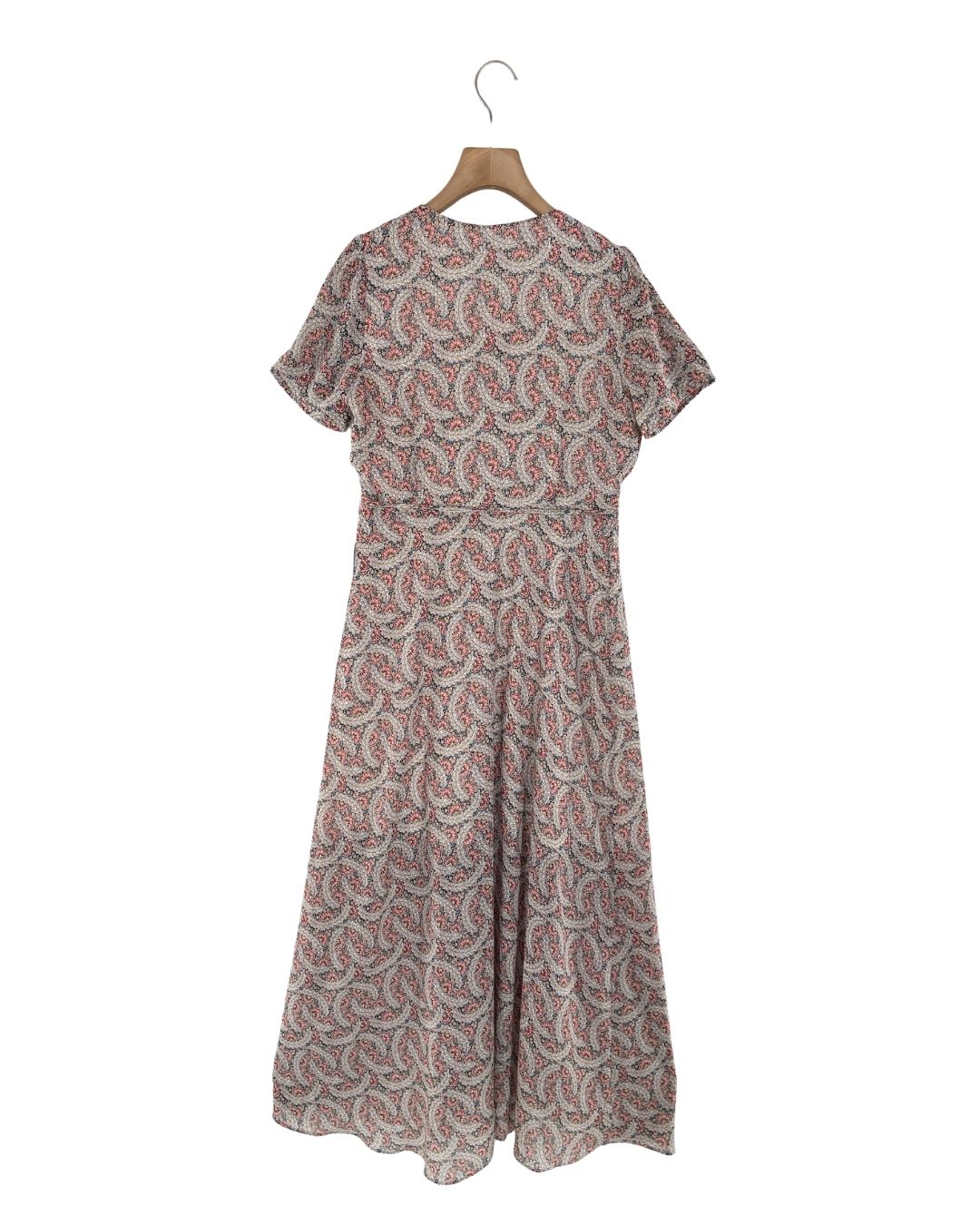 Maxi vestido wrap print mini