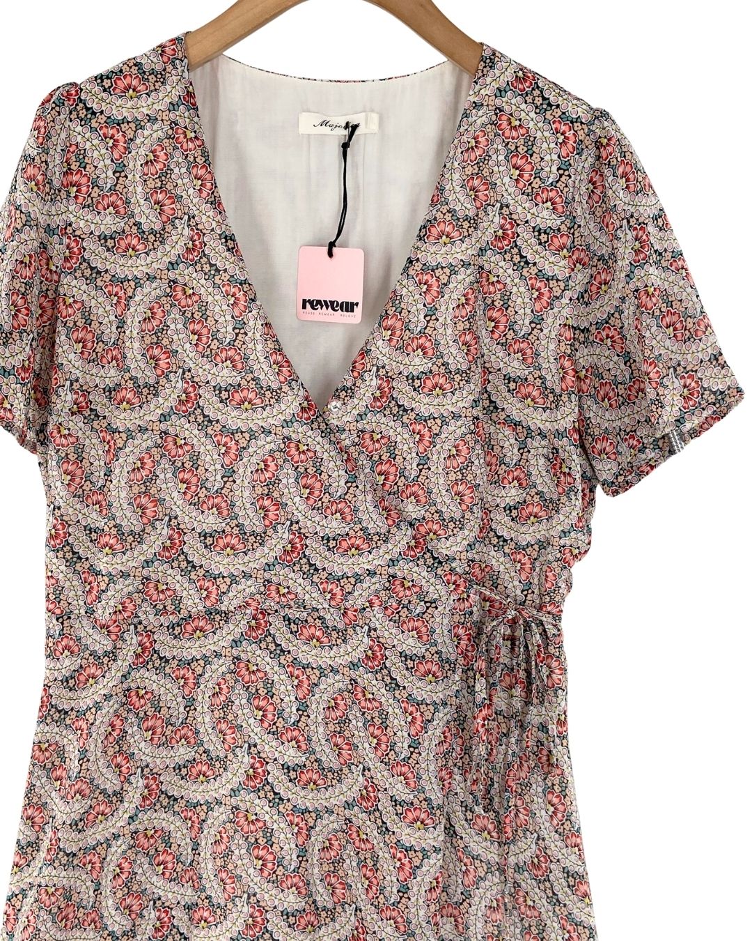 Maxi vestido wrap print mini