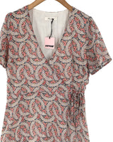 Maxi vestido wrap print mini