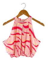 Blusa cuello halter encauchada