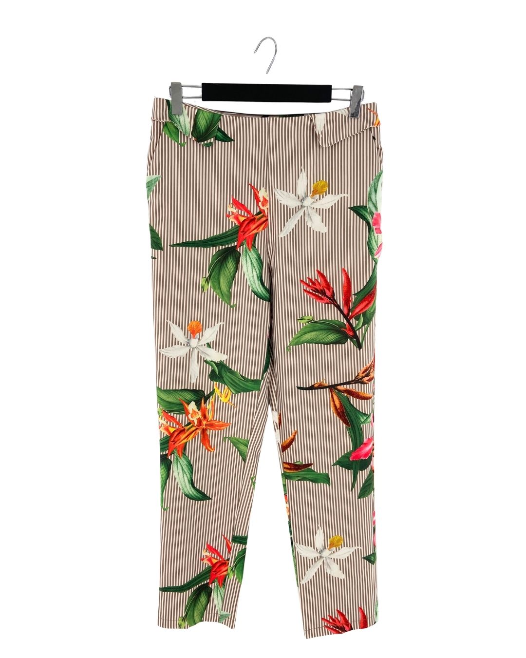 Pantalon print rayas y flores