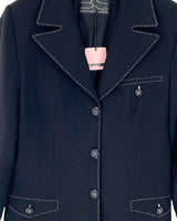 Blazer midi costura en borde