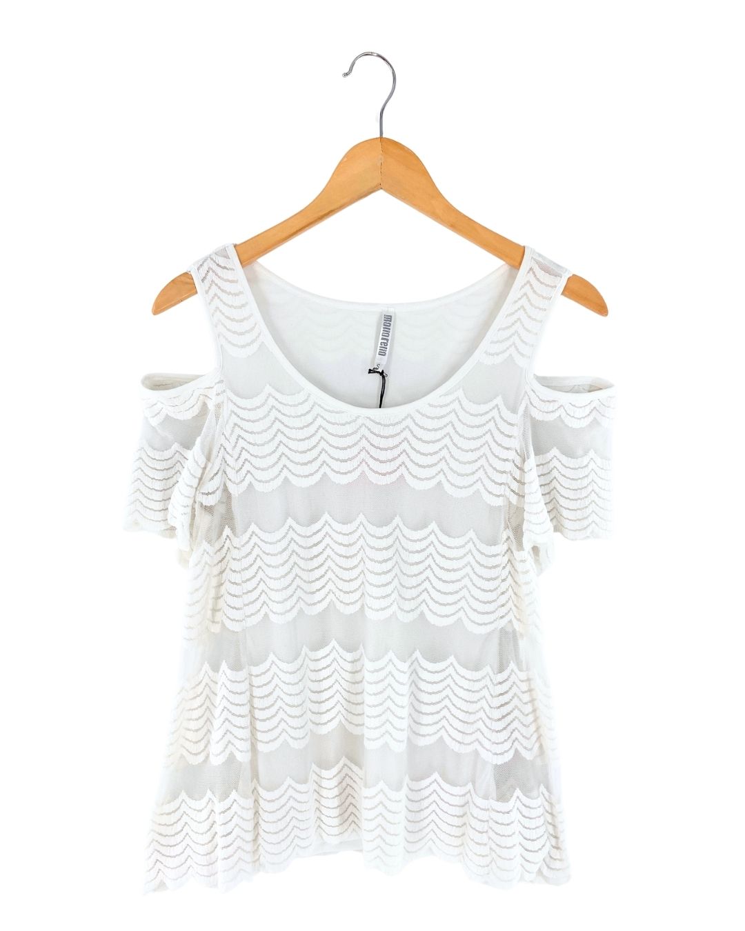 Blusa en mesh bordado cut out