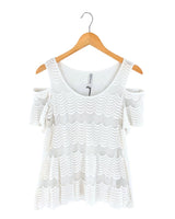 Blusa en mesh bordado cut out