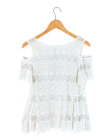 Blusa en mesh bordado cut out
