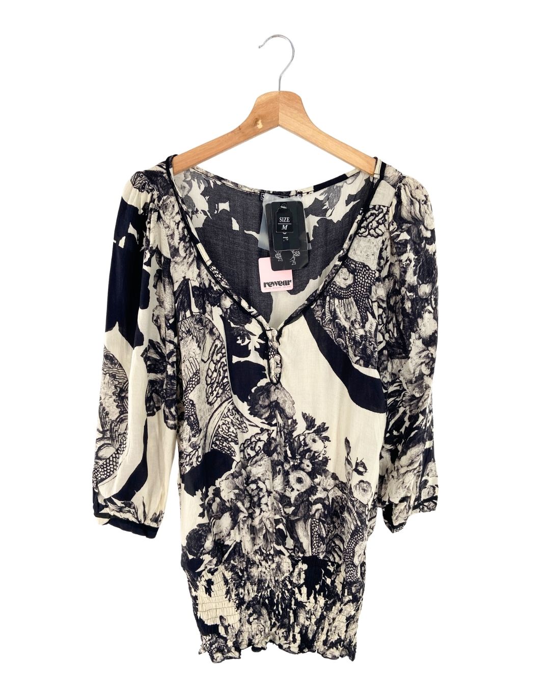 Blusa manga larga con print