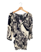 Blusa manga larga con print
