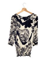 Blusa manga larga con print